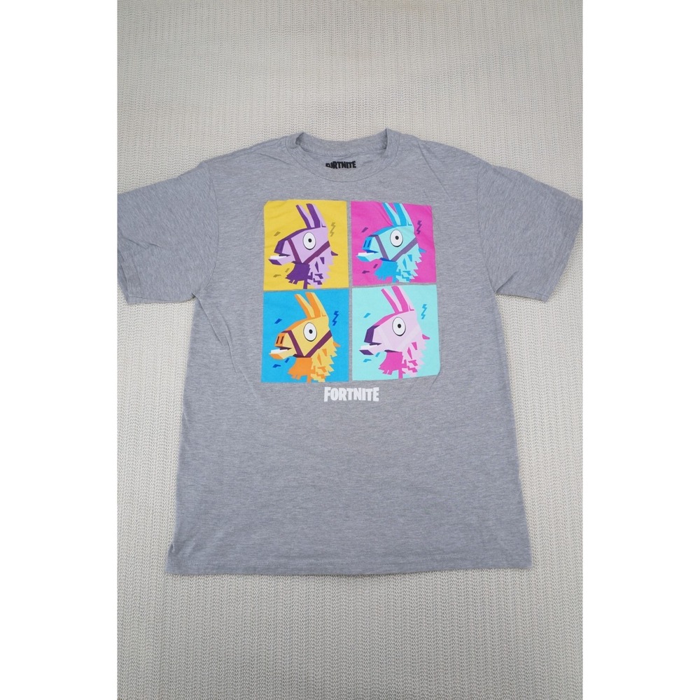 Fortnite Shirt Youth Boys 18/20 Extra Large Gray Video Game Graphic Short Sleeve